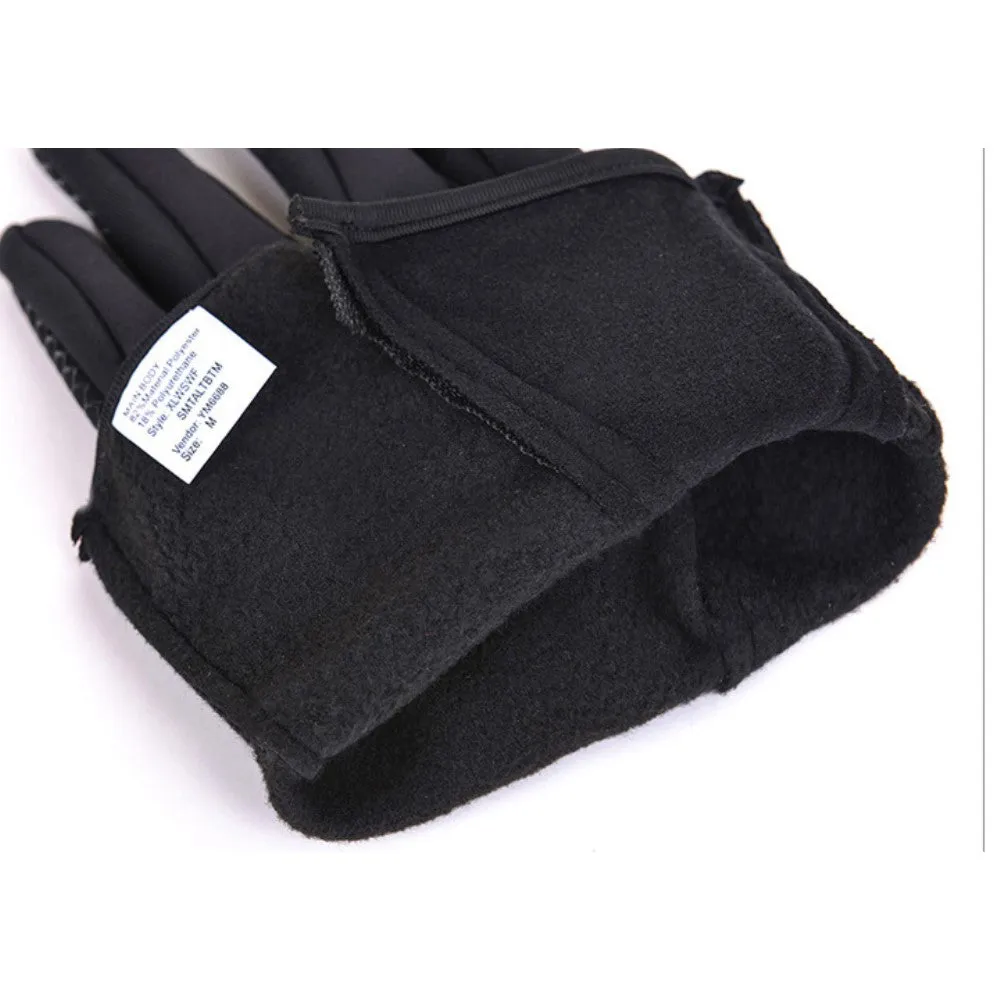 (1 pair) Size XL Weatherproof Nylon Outdoor Touch Gloves - Blue