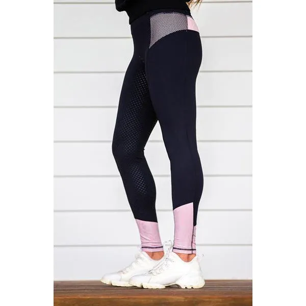 BARE Equestrian Performance Riding Tights - Rose