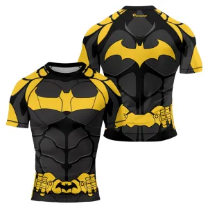 Batman's Yellow Bat Armor Men's Short Sleeve Rash Guard