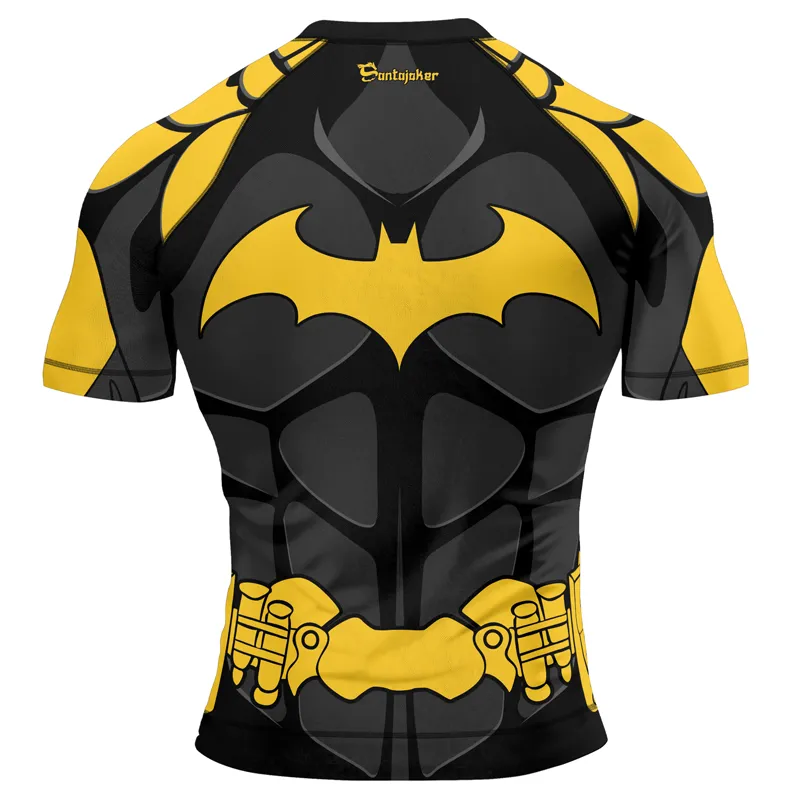 Batman's Yellow Bat Armor Men's Short Sleeve Rash Guard