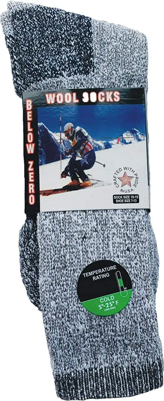 Marino Wool Socks Men 6 Pairs Premium Thermal Socks Insulated for Cold Weather Comfortable Warm Winter Socks